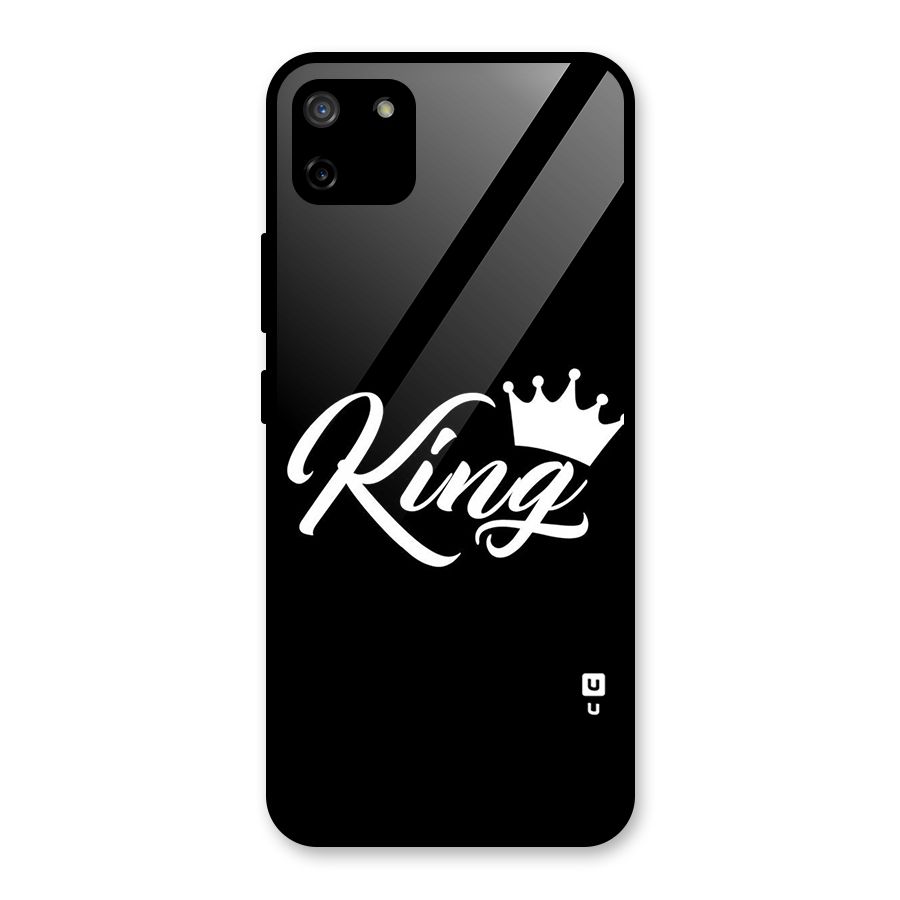 King Crown Typography Glass Back Case for Realme C11