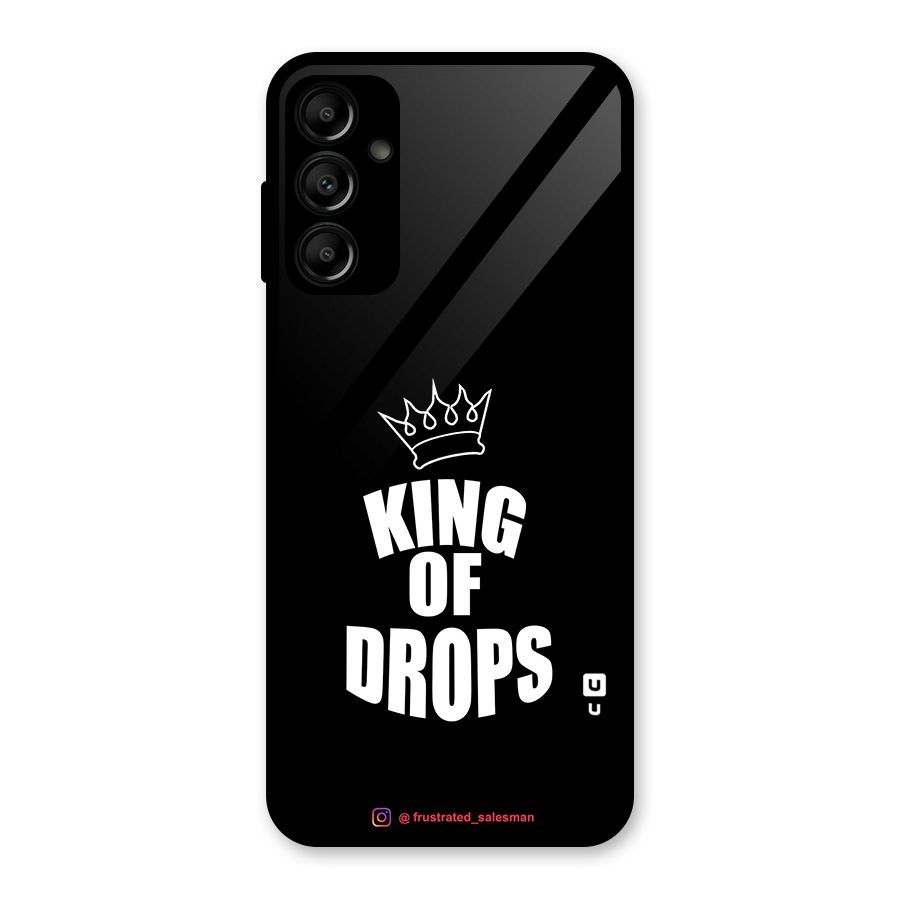 King of Drops Black Glass Back Case for Galaxy A14 5G