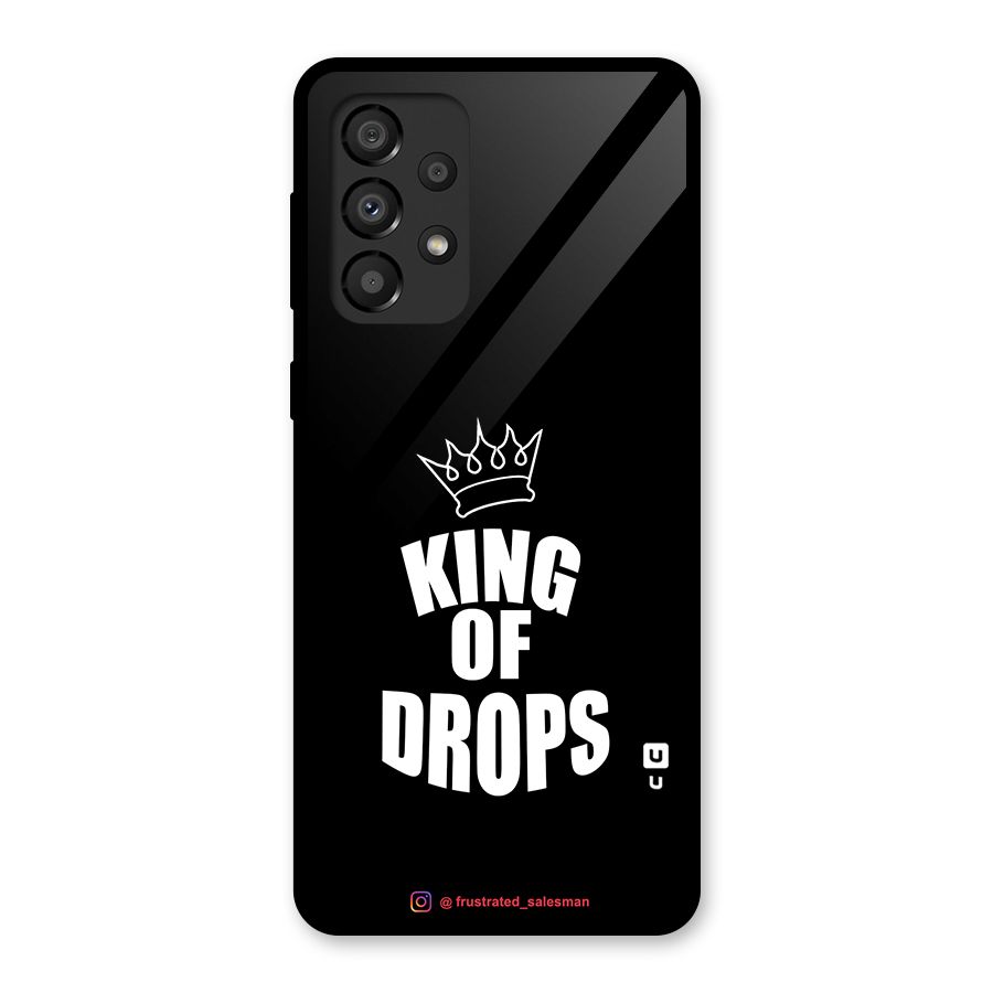 King of Drops Black Glass Back Case for Galaxy A33 5G