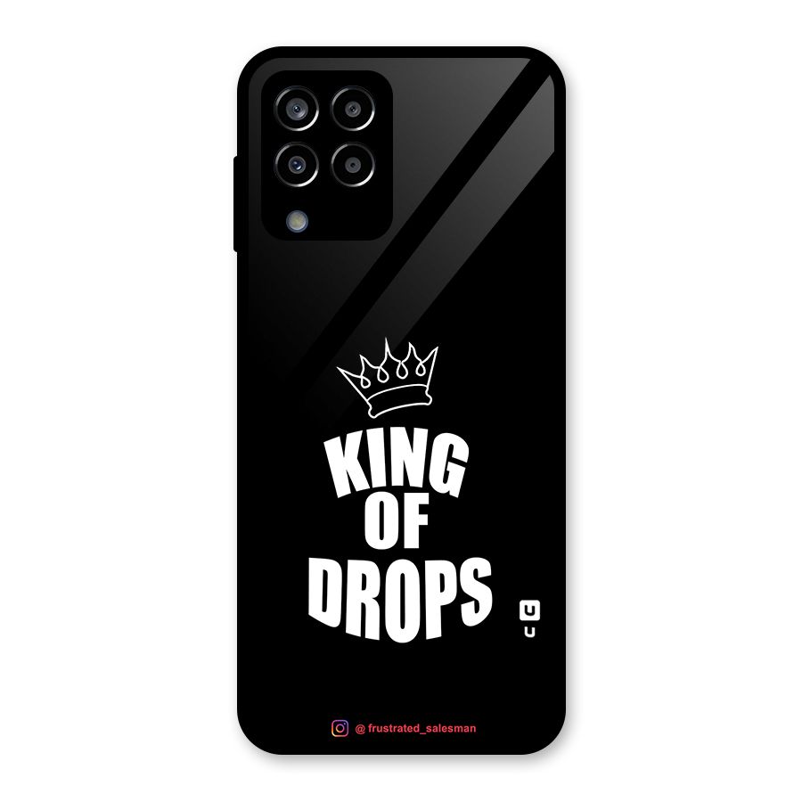 King of Drops Black Glass Back Case for Galaxy M33