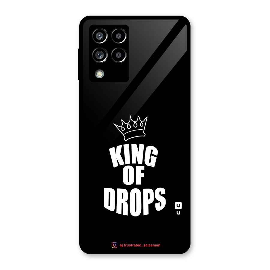 King of Drops Black Glass Back Case for Galaxy M53 5G