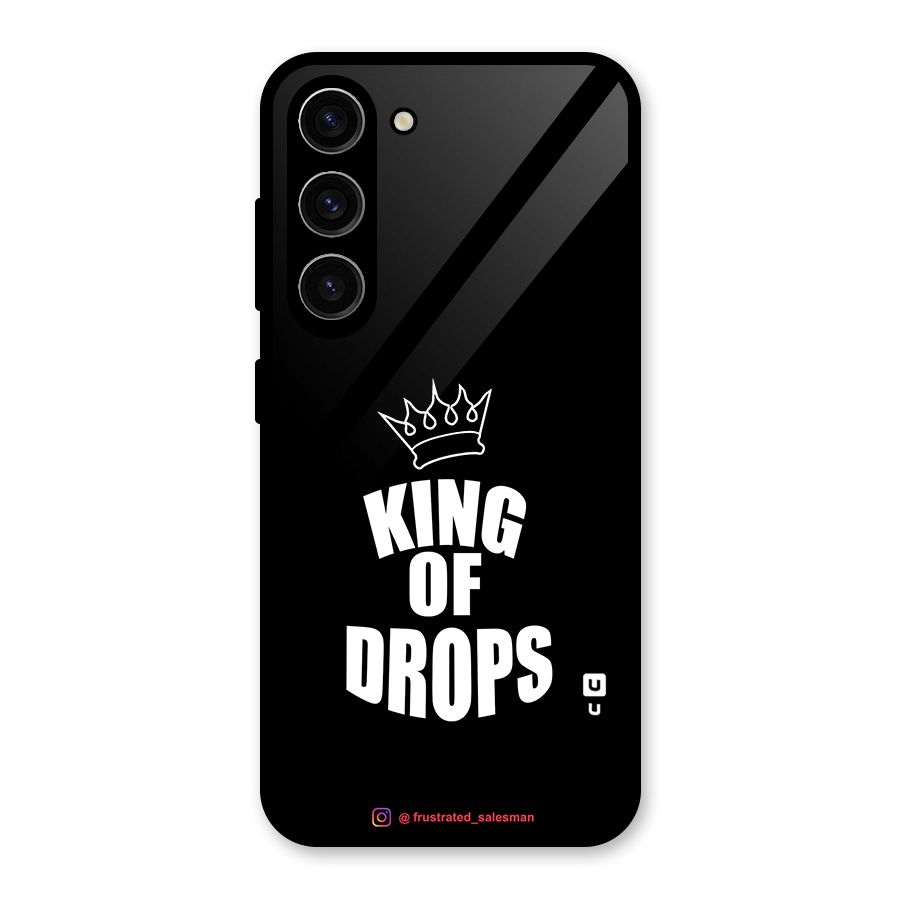 King of Drops Black Glass Back Case for Galaxy S23