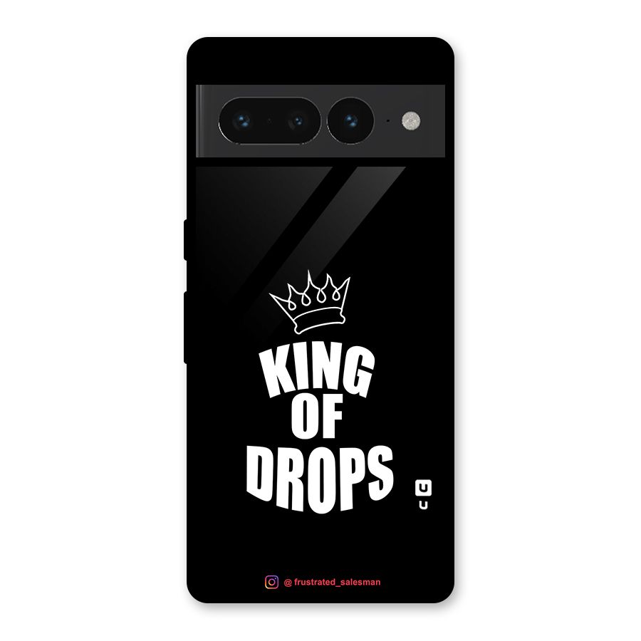 King of Drops Black Glass Back Case for Google Pixel 7 Pro