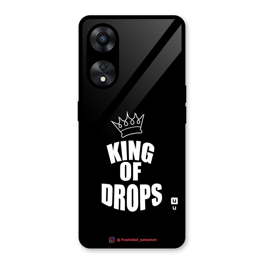 King of Drops Black Glass Back Case for Oppo A78