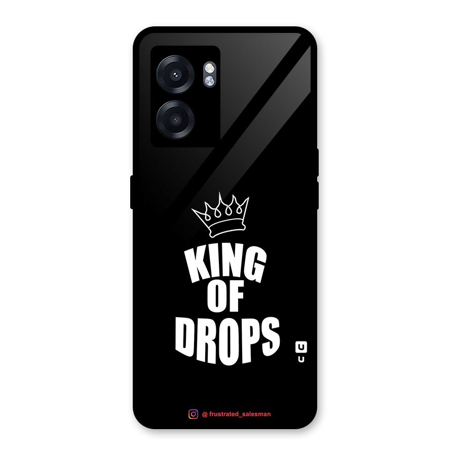 King of Drops Black Glass Back Case for Oppo K10 (5G)