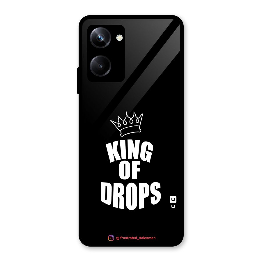 King of Drops Black Glass Back Case for Realme 10 Pro