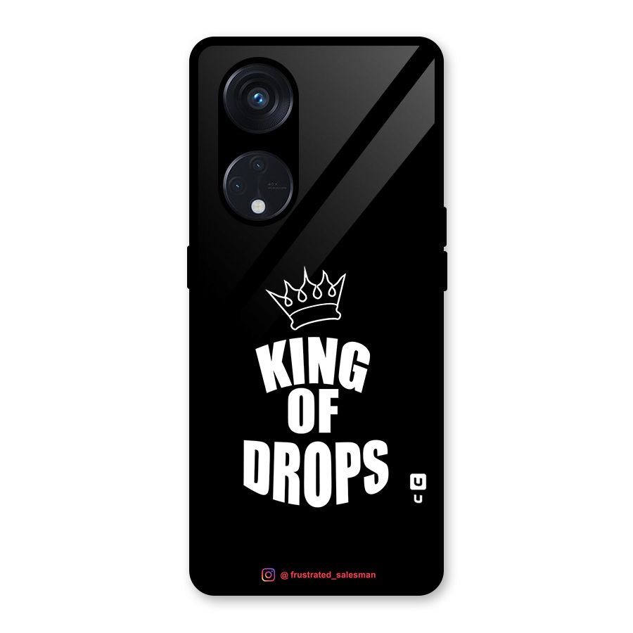 King of Drops Black Glass Back Case for Reno8 T 5G