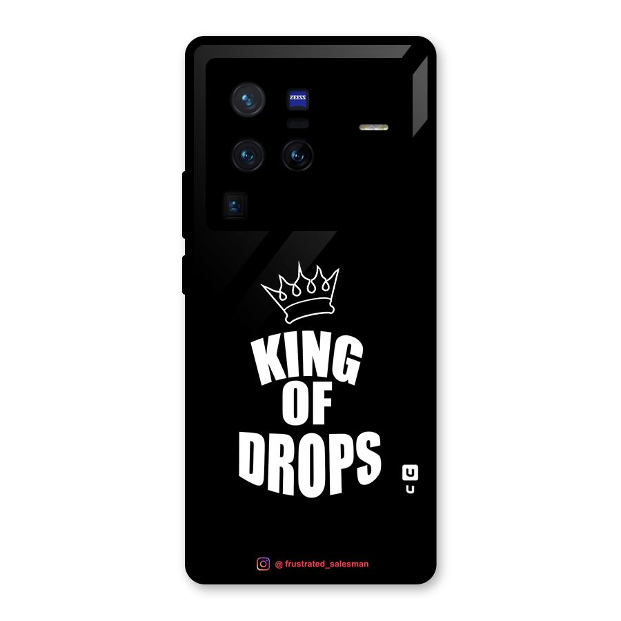 King of Drops Black Glass Back Case for Vivo X80 Pro