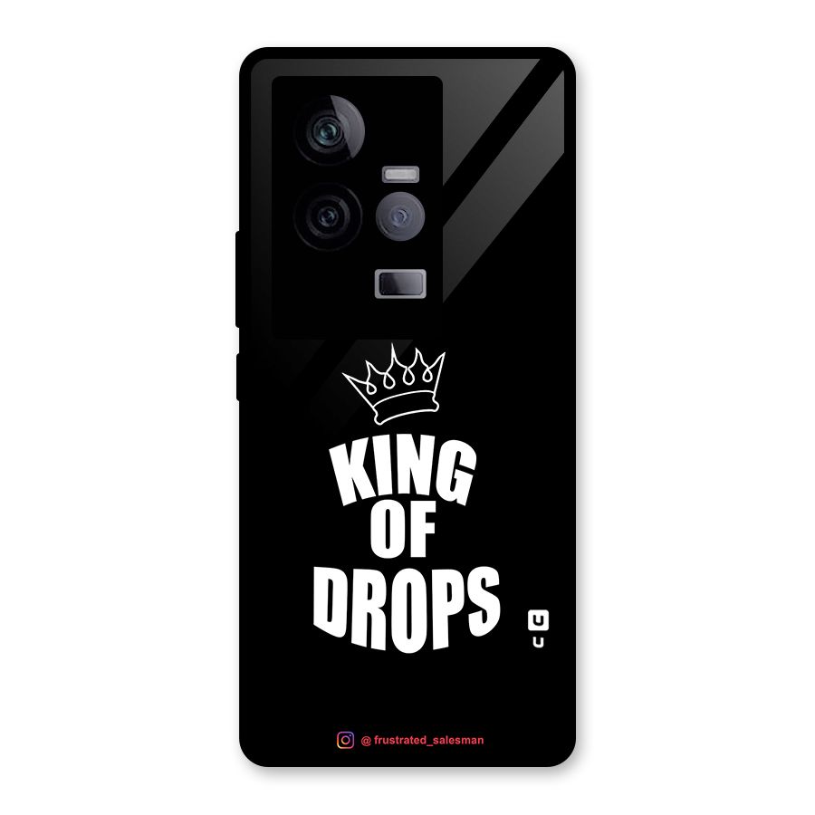 King of Drops Black Glass Back Case for Vivo iQOO 11 5G