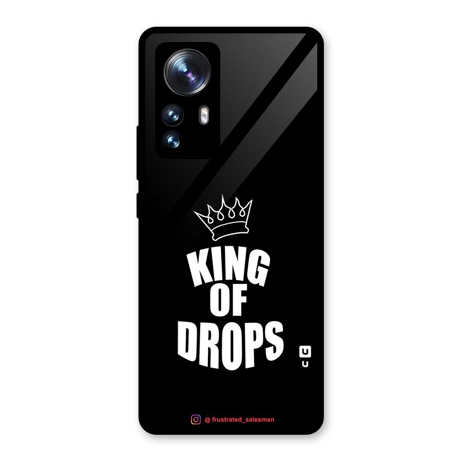 King of Drops Black Glass Back Case for Xiaomi 12 Pro