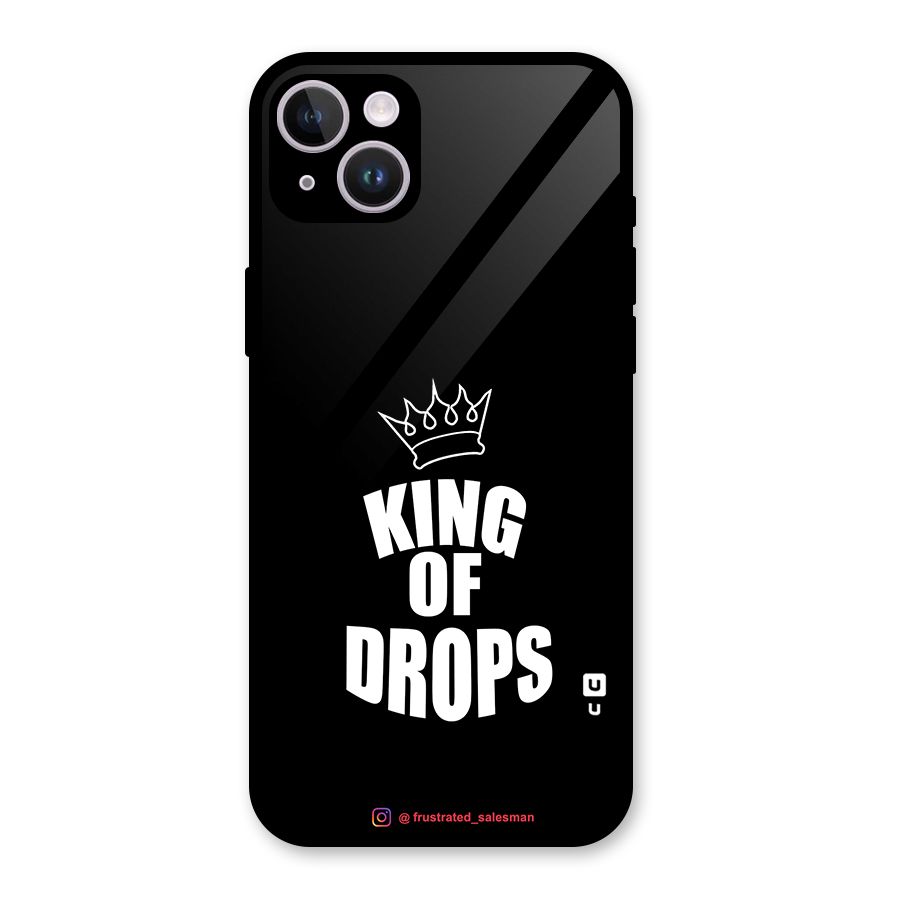 King of Drops Black Glass Back Case for iPhone 14 Plus