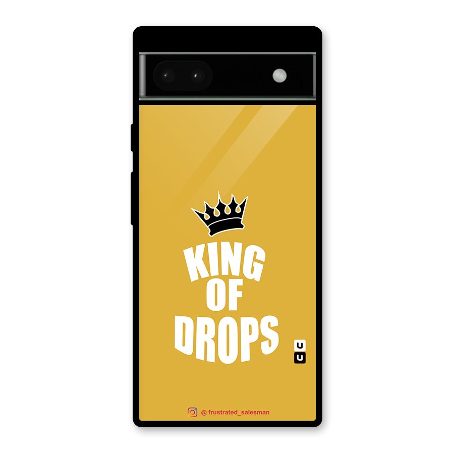 King of Drops Mustard Yellow Glass Back Case for Google Pixel 6a