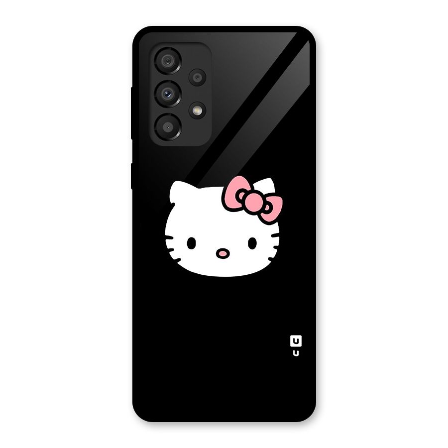 Kitty Cute Glass Back Case for Galaxy A33 5G