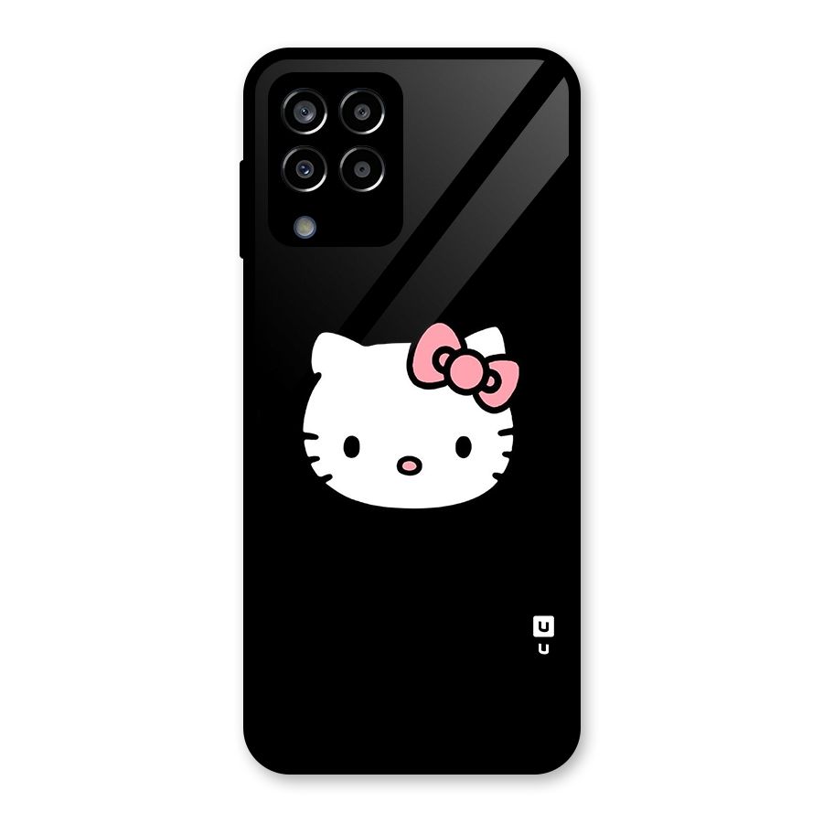 Kitty Cute Glass Back Case for Galaxy M33