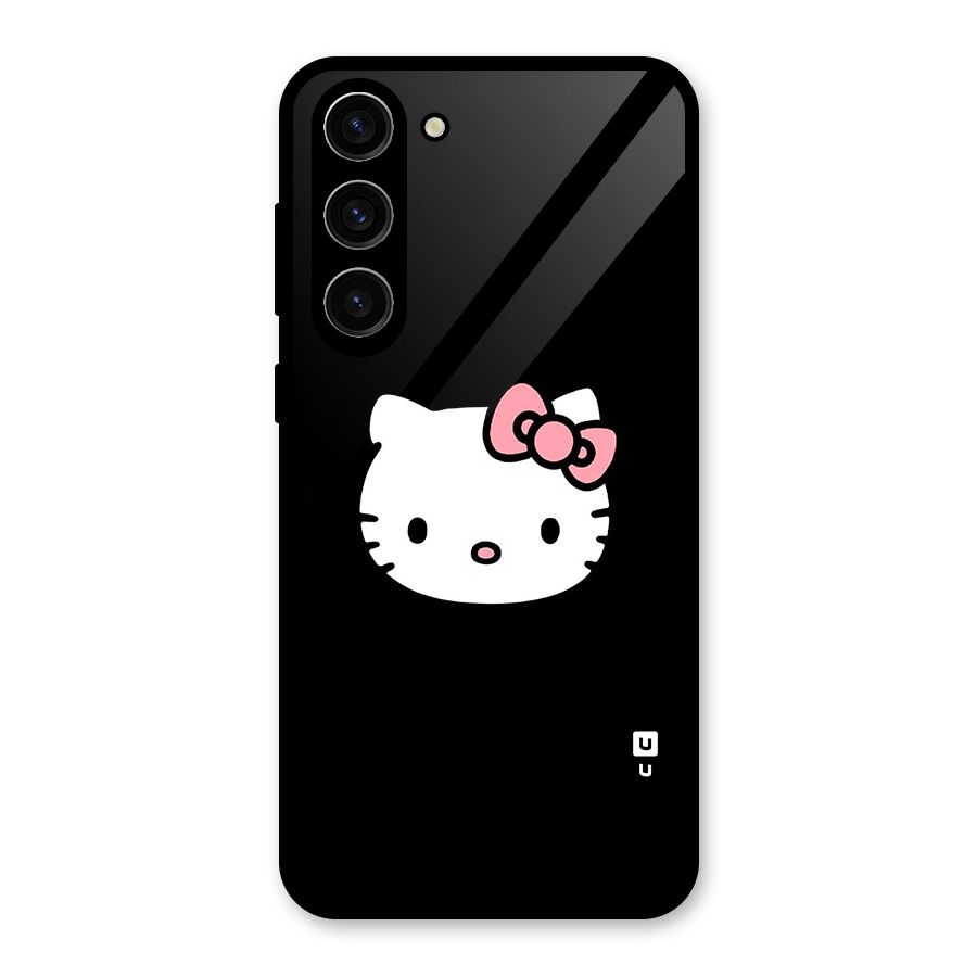 Kitty Cute Glass Back Case for Galaxy S23 Plus