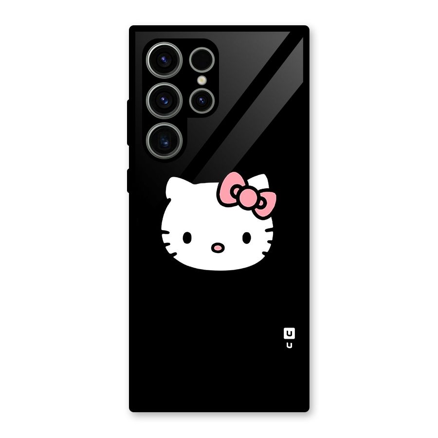 Kitty Cute Glass Back Case for Galaxy S23 Ultra