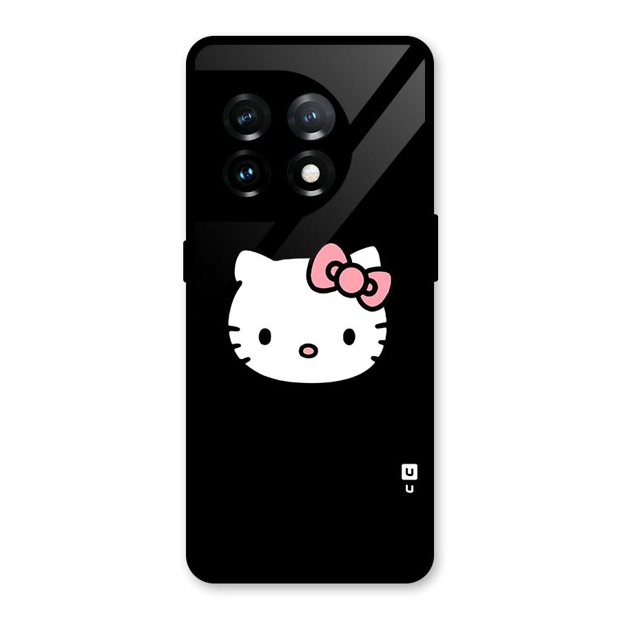 Kitty Cute Glass Back Case for OnePlus 11