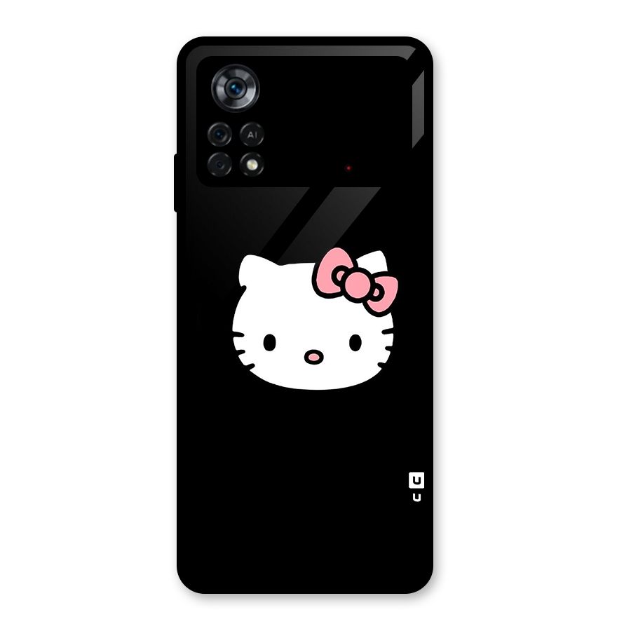 Kitty Cute Glass Back Case for Poco X4 Pro 5G