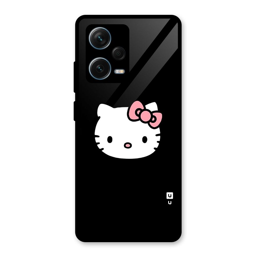 Kitty Cute Glass Back Case for Redmi Note 12 Pro Plus 5G
