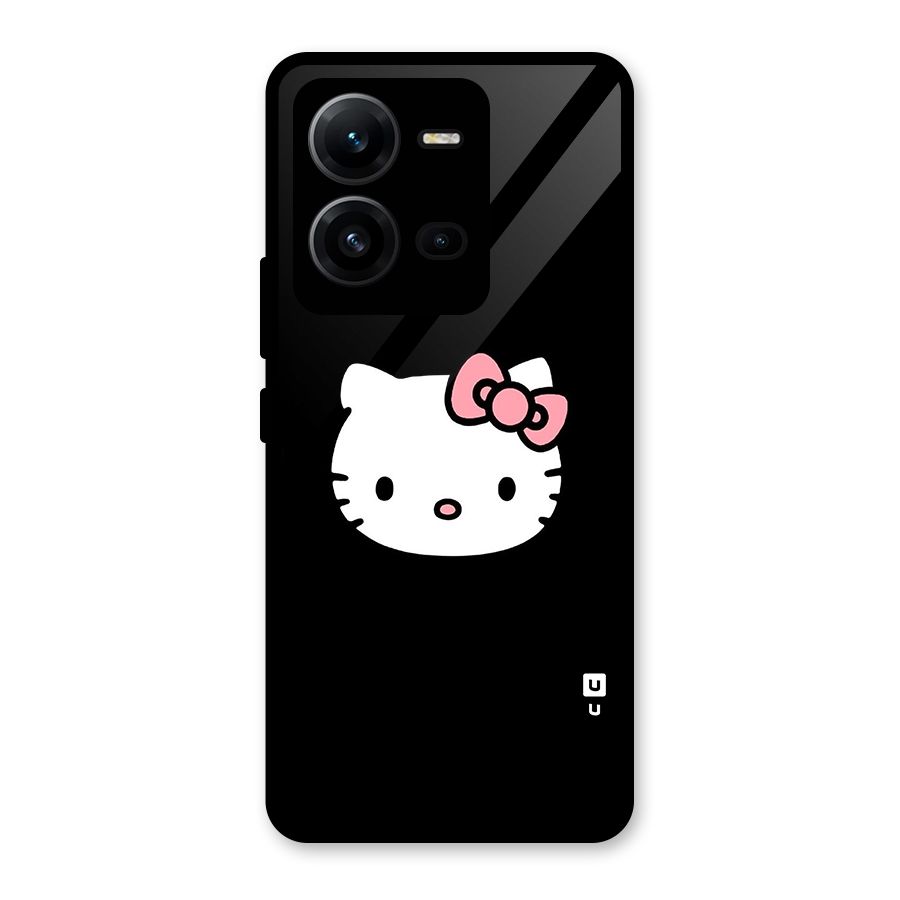 Kitty Cute Glass Back Case for Vivo V25