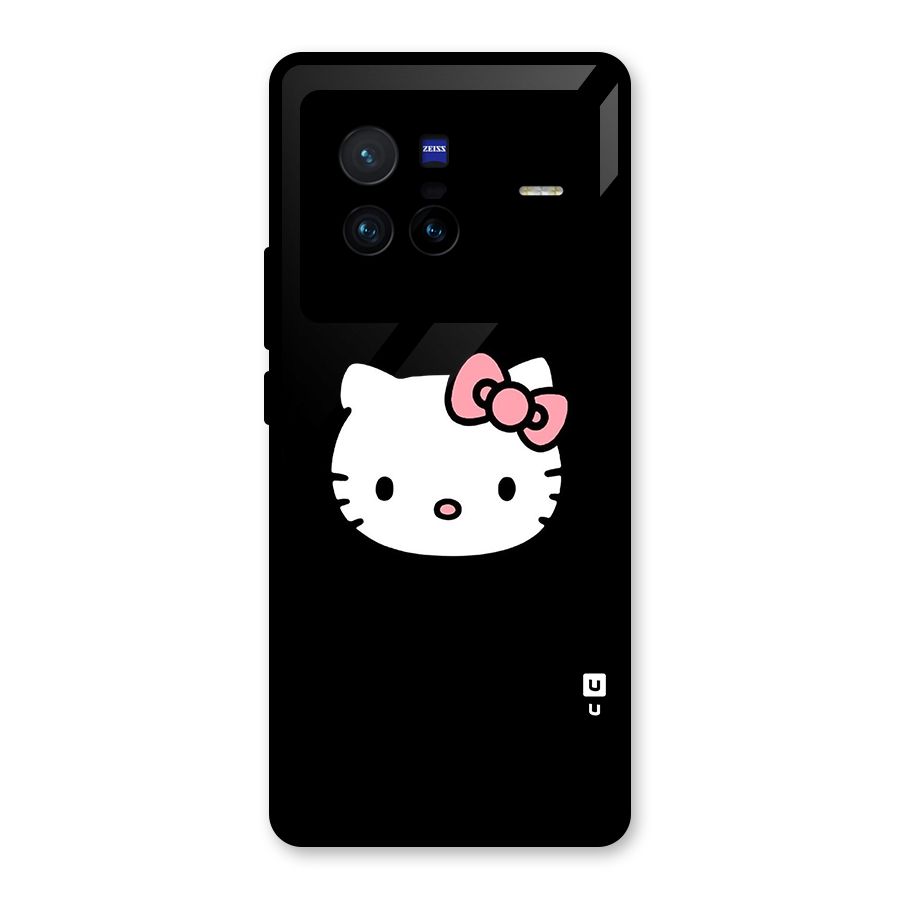 Kitty Cute Glass Back Case for Vivo X80
