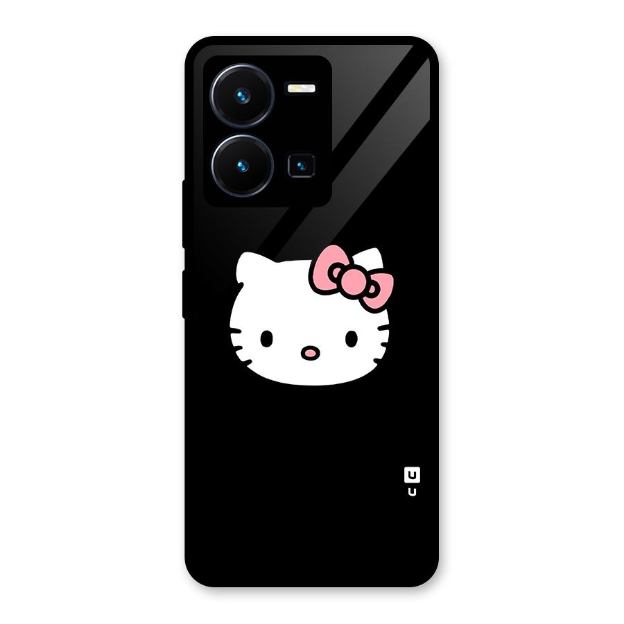 Kitty Cute Glass Back Case for Vivo Y35