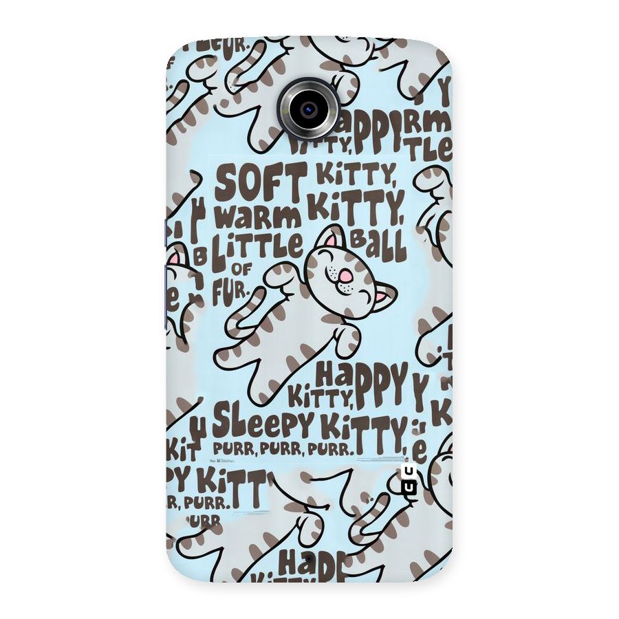 Kitty Pattern Back Case for Nexsus 6