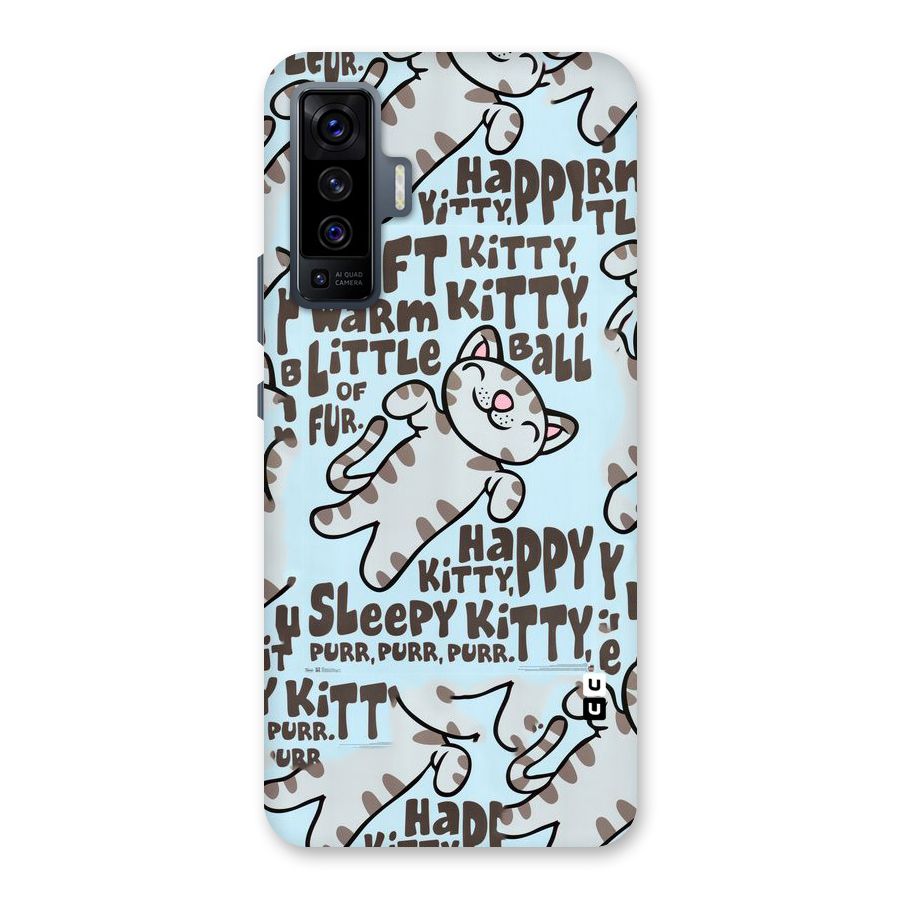 Kitty Pattern Back Case for Vivo X50