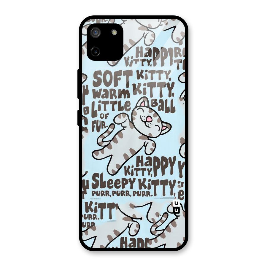 Kitty Pattern Glass Back Case for Realme C11