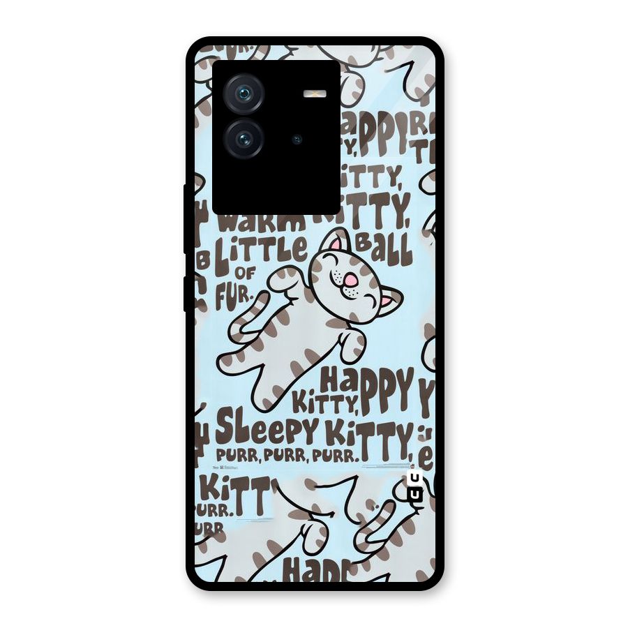 Kitty Pattern Glass Back Case for Vivo iQOO Neo 6 5G