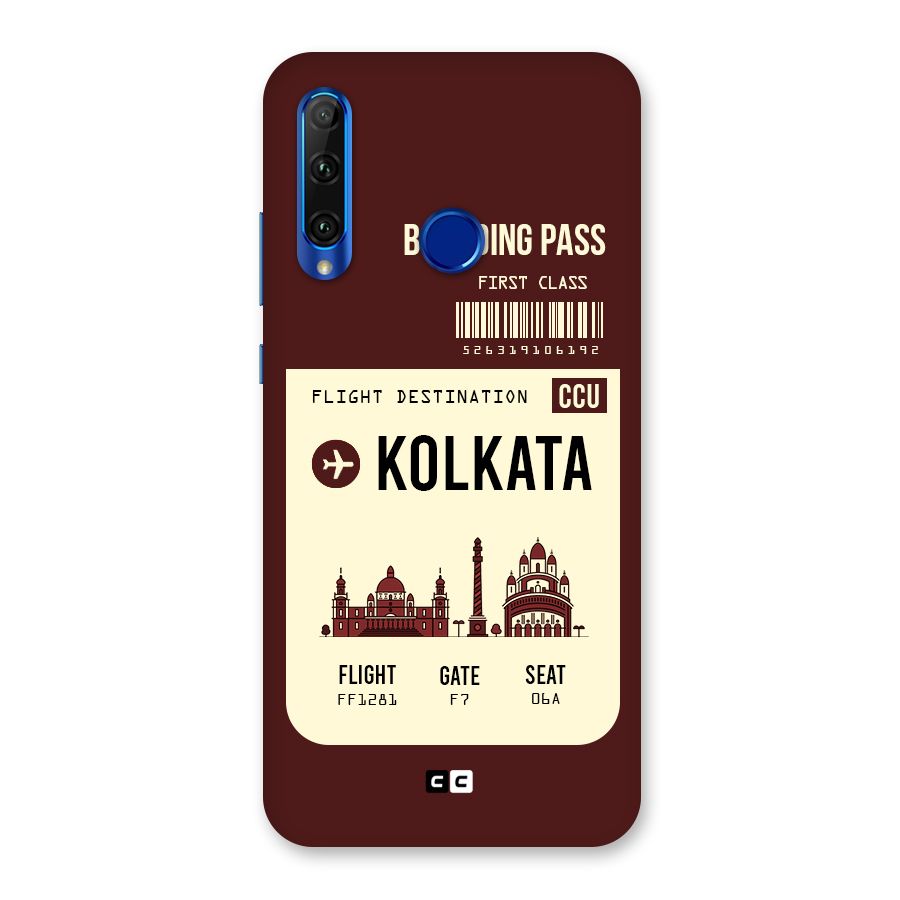 Kolkata Boarding Pass Back Case for Honor 20i