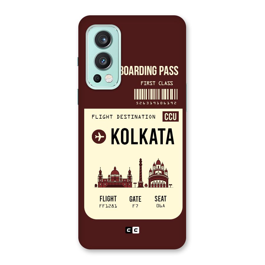 Kolkata Boarding Pass Back Case for OnePlus Nord 2 5G