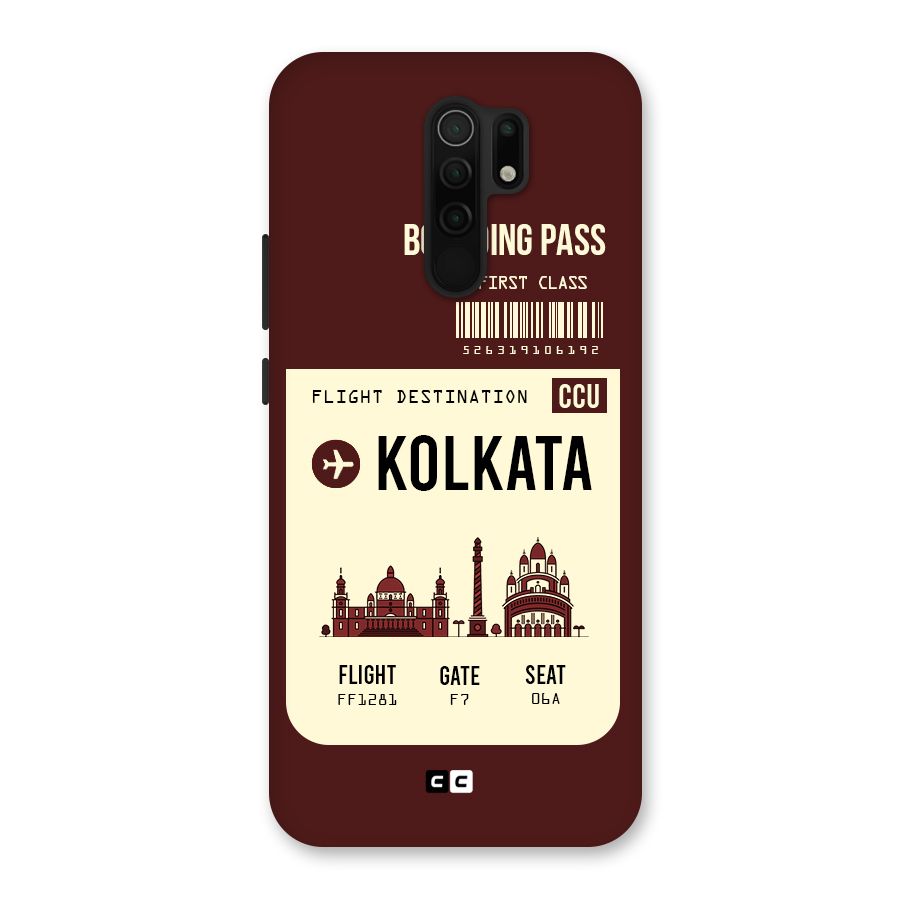 Kolkata Boarding Pass Back Case for Poco M2