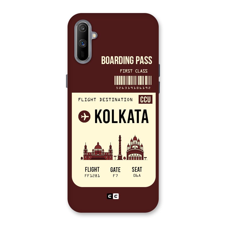 Kolkata Boarding Pass Back Case for Realme C3