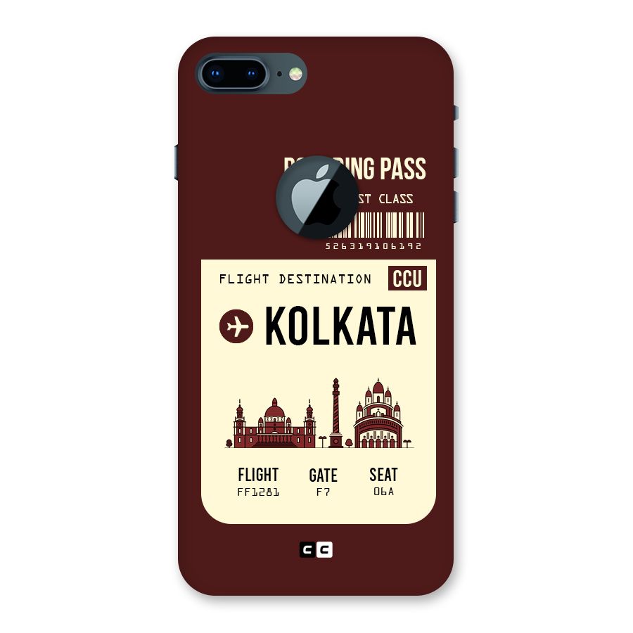 Kolkata Boarding Pass Back Case for iPhone 7 Plus Logo Cut