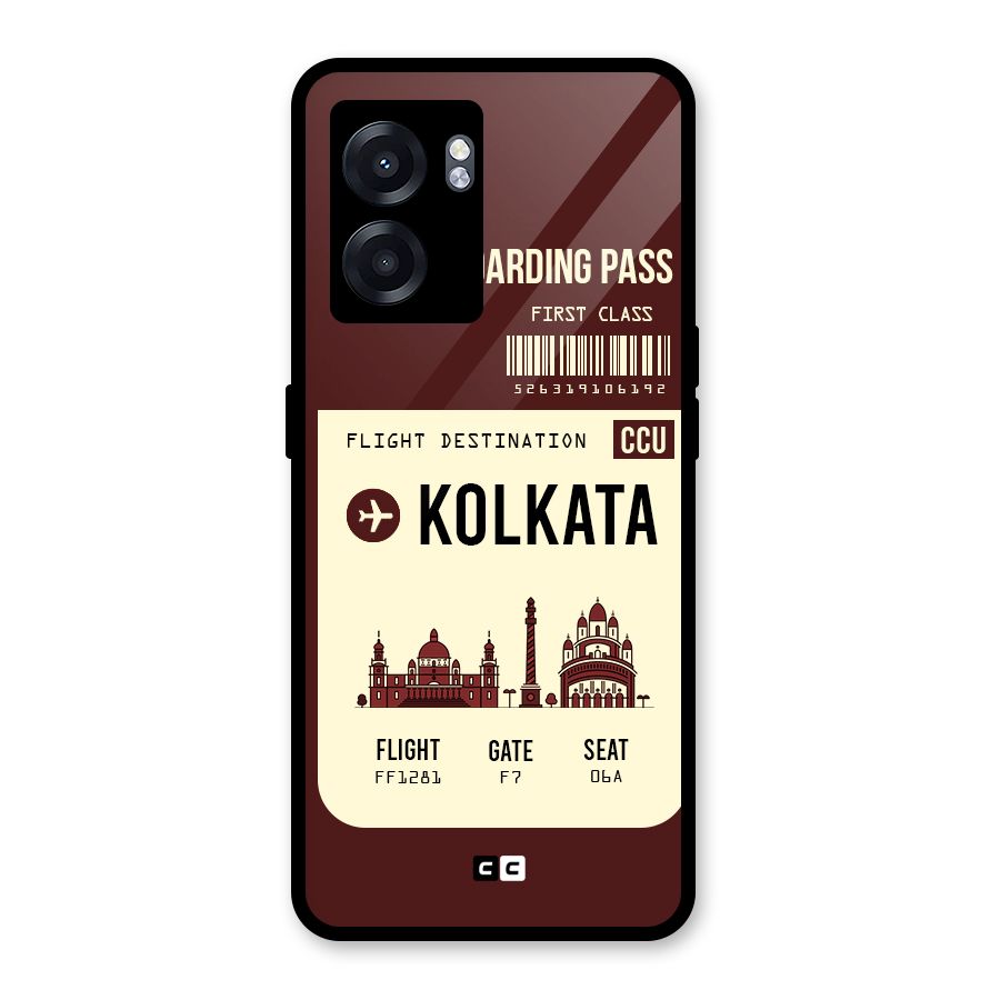 Kolkata Boarding Pass Glass Back Case for Realme Narzo 50 5G