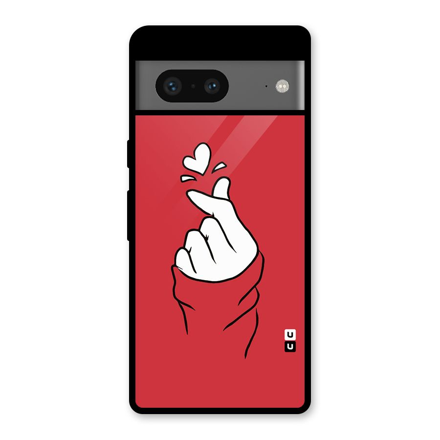 Korean Love Sign Glass Back Case for Google Pixel 7