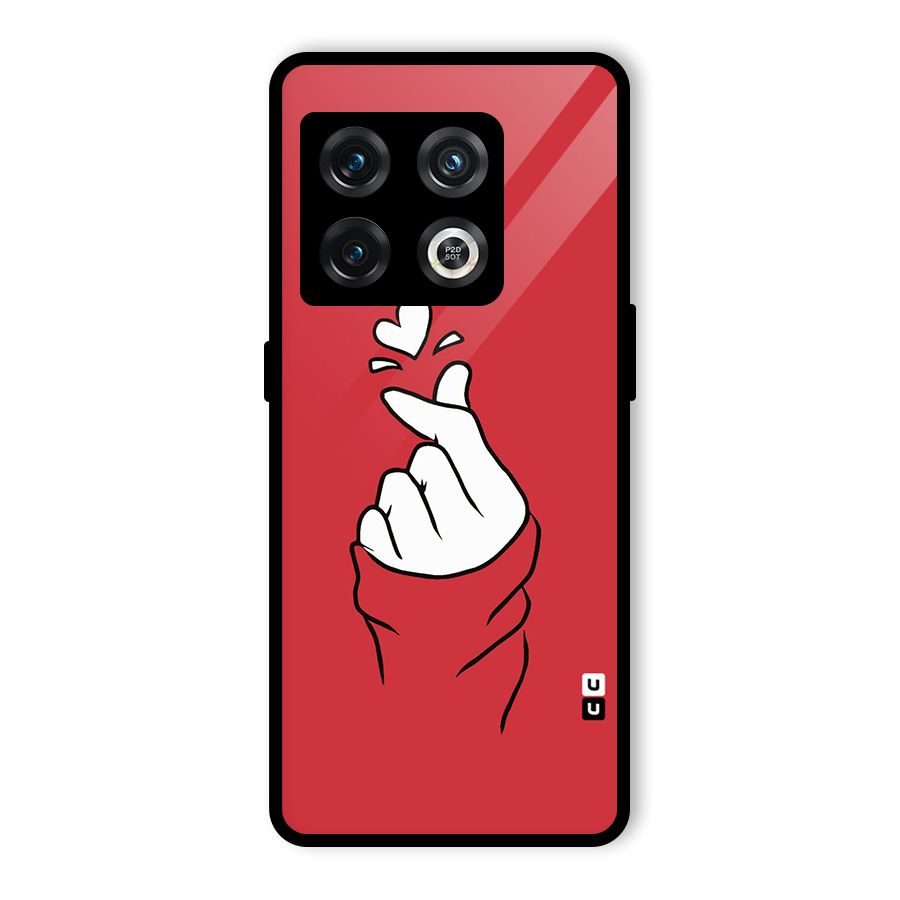 Korean Love Sign Glass Back Case for OnePlus 10 Pro 5G