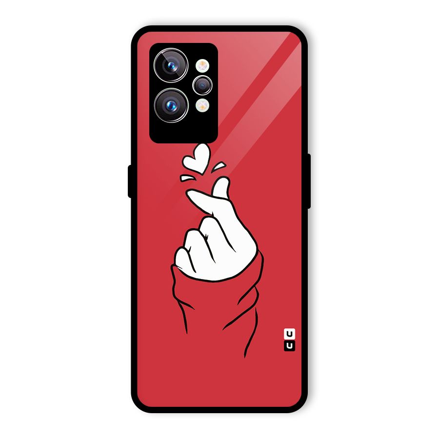 Korean Love Sign Glass Back Case for Realme GT2 Pro