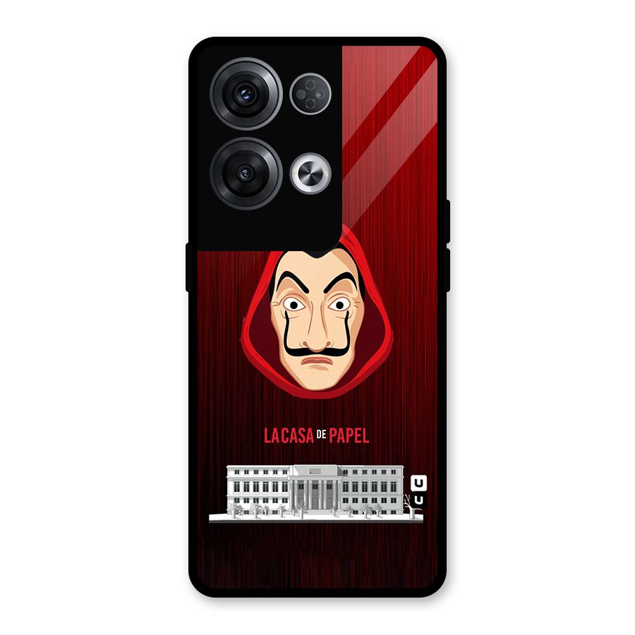 Lacasa Papel Minimalist Glass Back Case for Oppo Reno8 Pro 5G