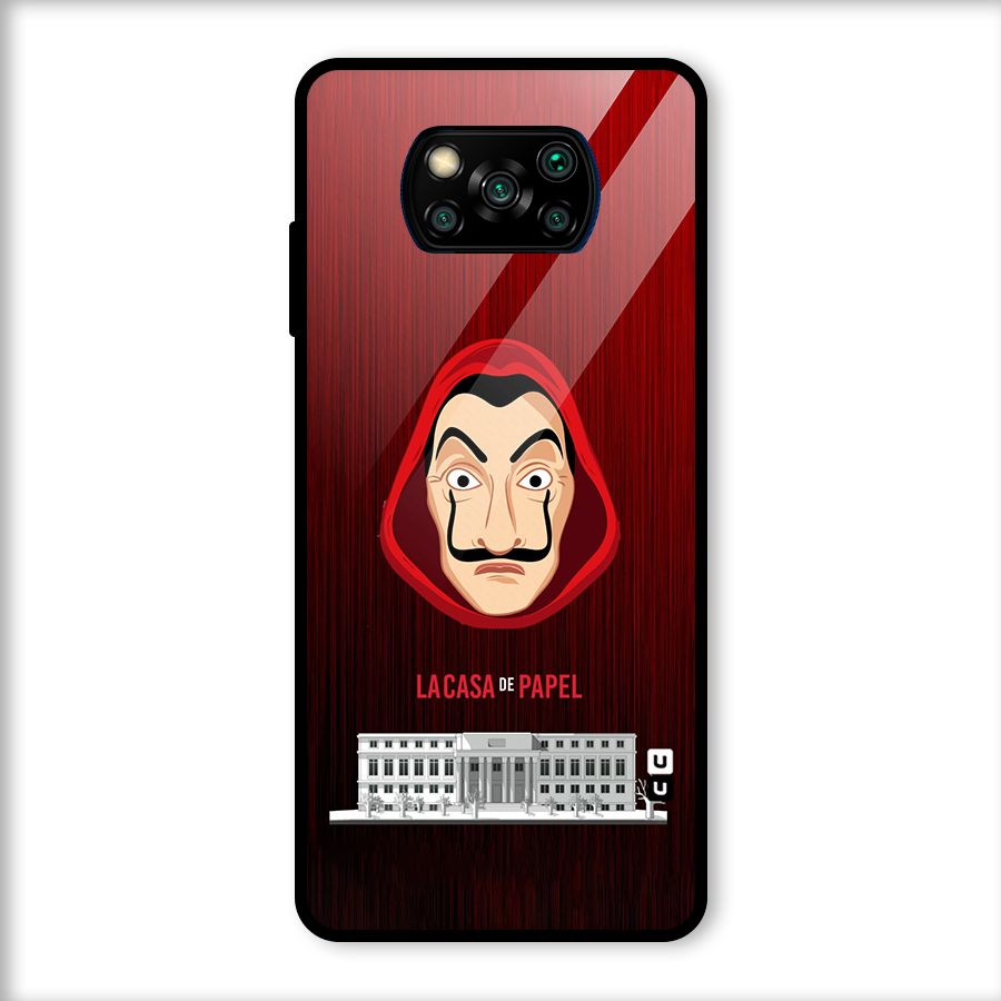 Lacasa Papel Minimalist Glass Back Case for Poco X3