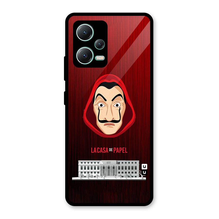 Lacasa Papel Minimalist Glass Back Case for Redmi Note 12 5G