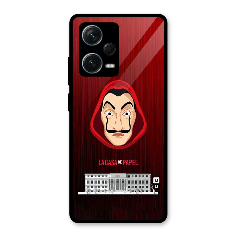 Lacasa Papel Minimalist Glass Back Case for Redmi Note 12 Pro Plus 5G