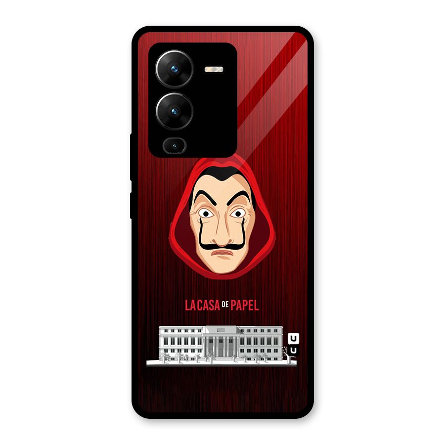 Lacasa Papel Minimalist Glass Back Case for Vivo V25 Pro