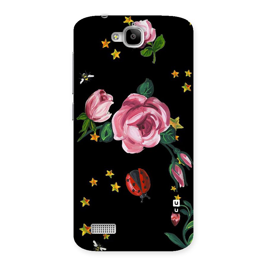 Ladybird And Floral Back Case for Honor Holly