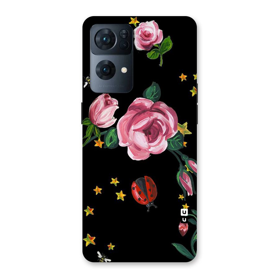 Ladybird And Floral Back Case for Oppo Reno7 Pro 5G
