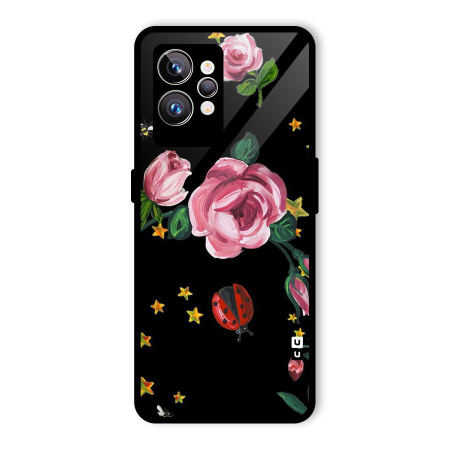 Ladybird And Floral Glass Back Case for Realme GT2 Pro