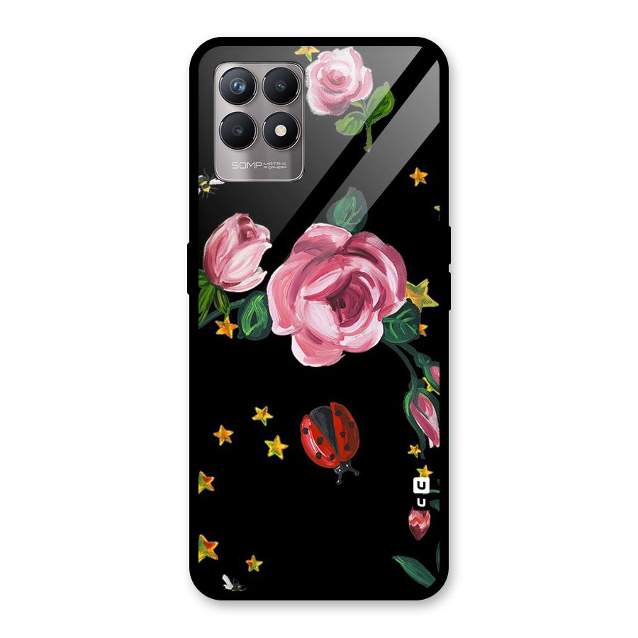 Ladybird And Floral Glass Back Case for Realme Narzo 50