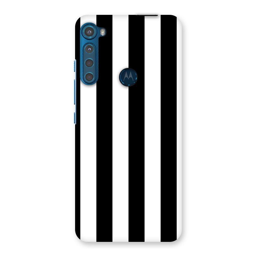Lavish Black Stripes Back Case for Motorola One Fusion Plus