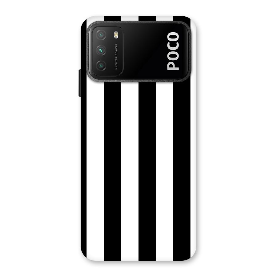 Lavish Black Stripes Back Case for Poco M3